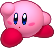 Kirby, a powerful pink puff.