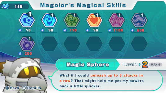 As habilidades de Magolor.